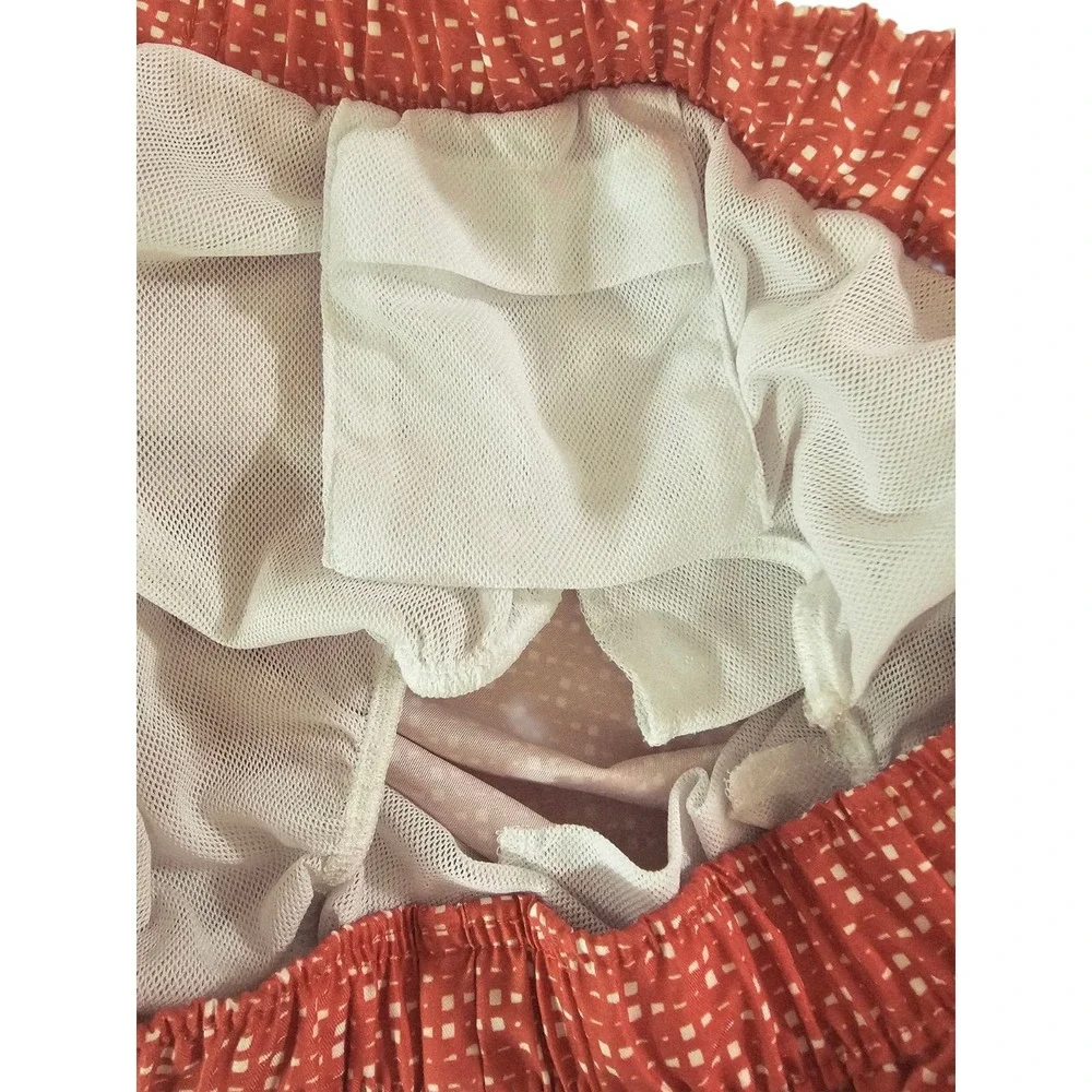 Original Penguin  By Munsing Wear Lined Orange Polka‎ Dot XL Swim Trunks Shorts